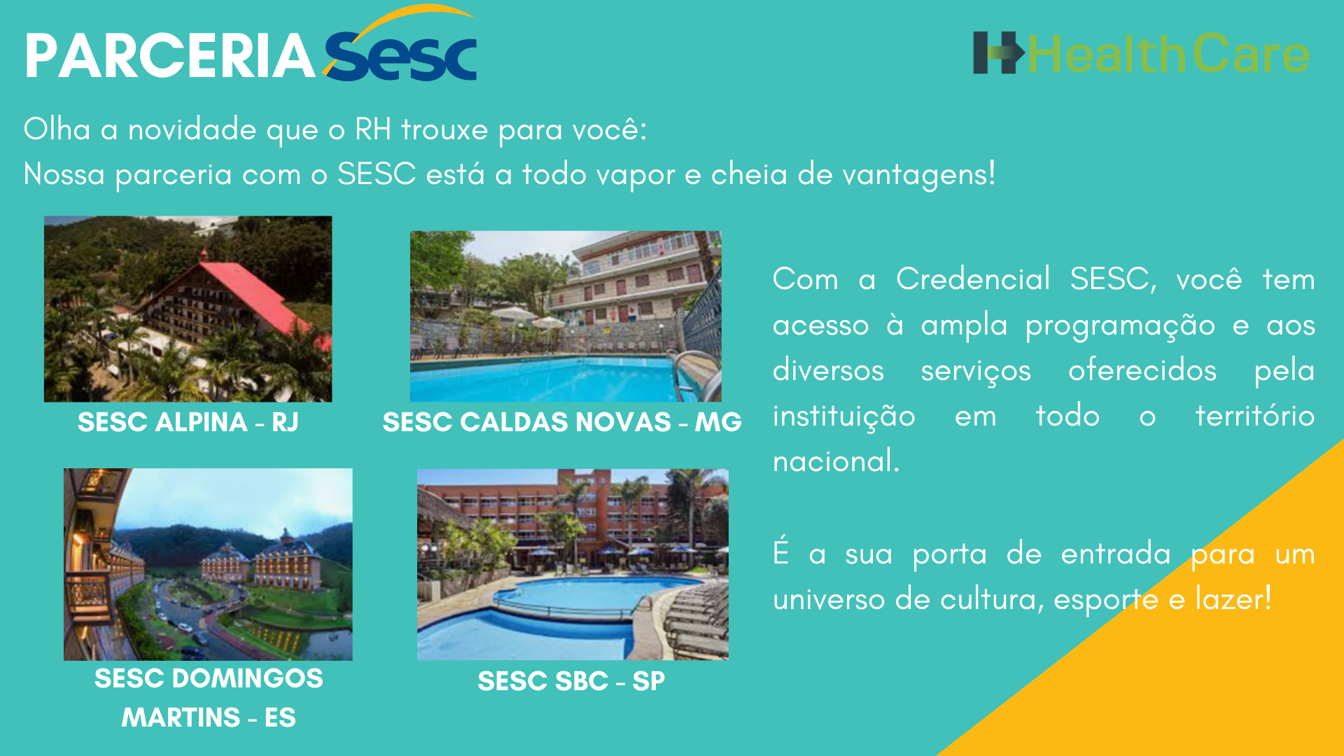 Parceria SESC – Cultura, Lazer e Bem-Estar